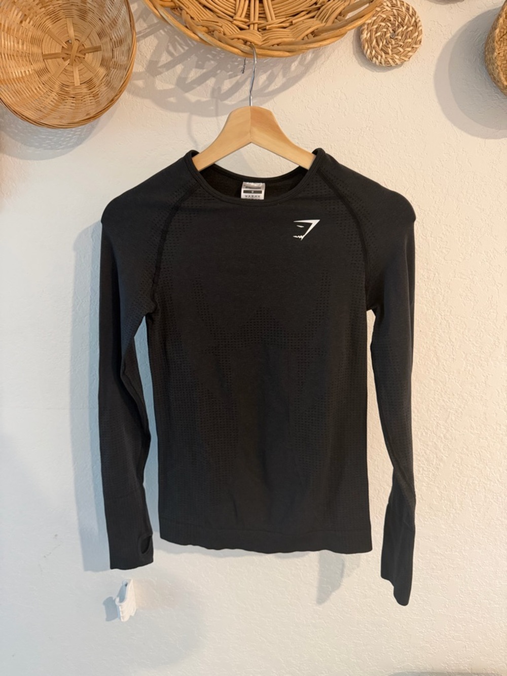 Gymshark Women’s Long Sleeve Seamless Top - Marled Grey - Picture 2 of 5